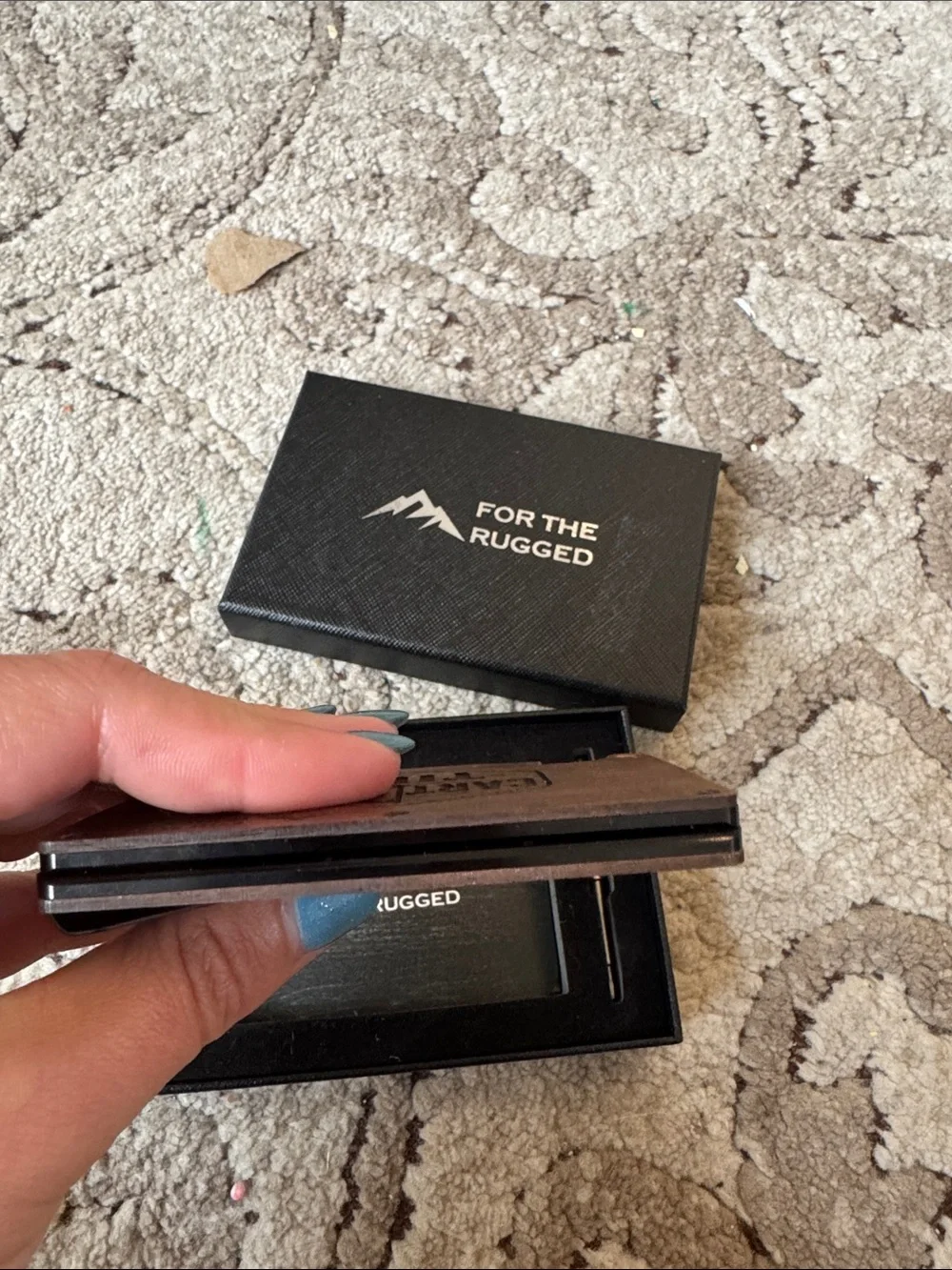 For The Rugged Cart Girl Tips Card Holder with Tool - Brown